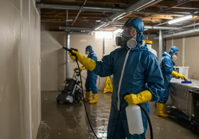 Basement Sanitization and Antimicrobial Treatment process in North Portland, OR