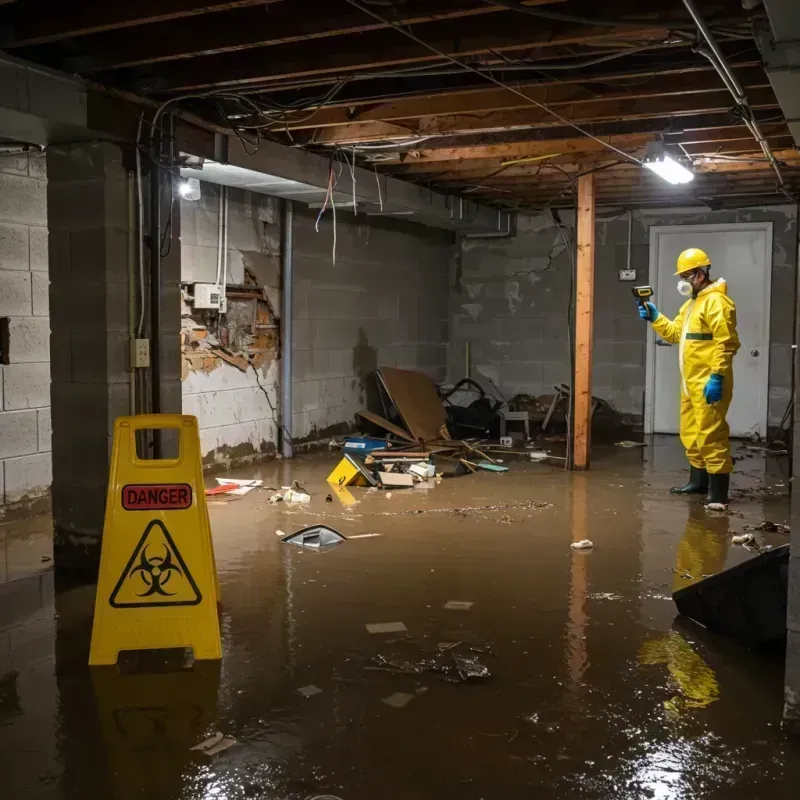 Flooded Basement Electrical Hazard in North Portland, OR Property