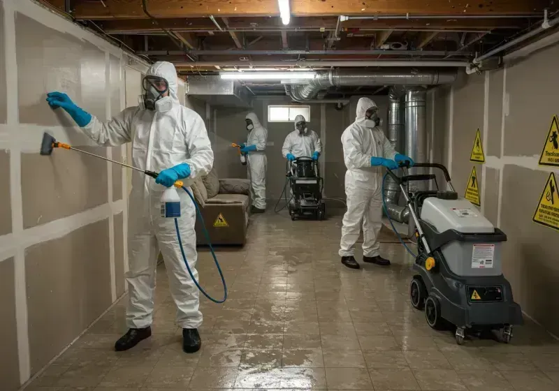 Basement Moisture Removal and Structural Drying process in North Portland, OR